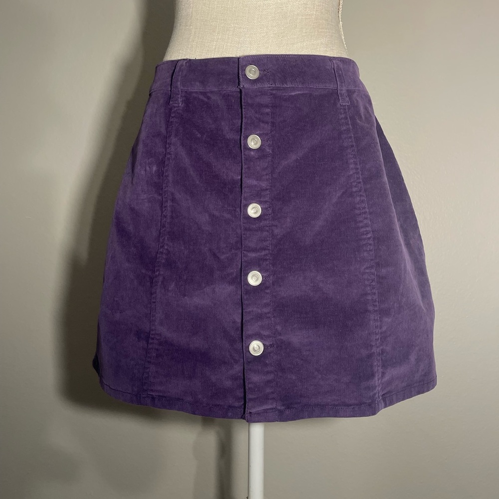 Size 11 ; Purple ; Corduroy Mini Skirt by Fashion Nova.